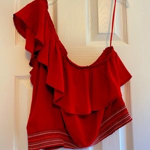 One shoulder crop top